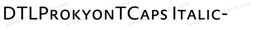 DTLProkyonTCaps Italic字体转换